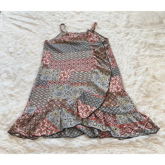 PEoples Project LA Womens Dress Medium Boho Patchwork Ruffle Cottagecore 14098 - Picture 1 of 9
